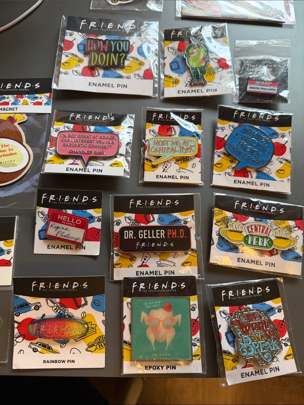 FRIENDS Enamel Pin Collection - Multicolor Central Perk & Character Designs